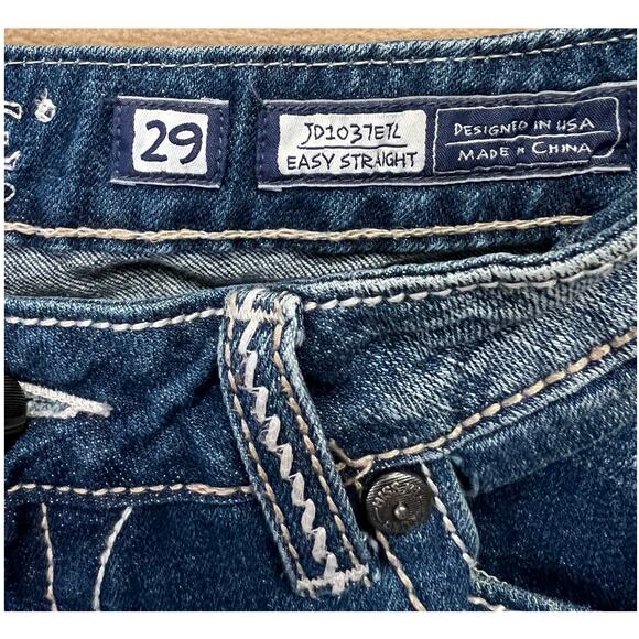 Miss Me Easy Straight  Dark Blue Jeans Size 29 & 32 inseam.‎ Sytle No JD1037ETL - Picture 3 of 8